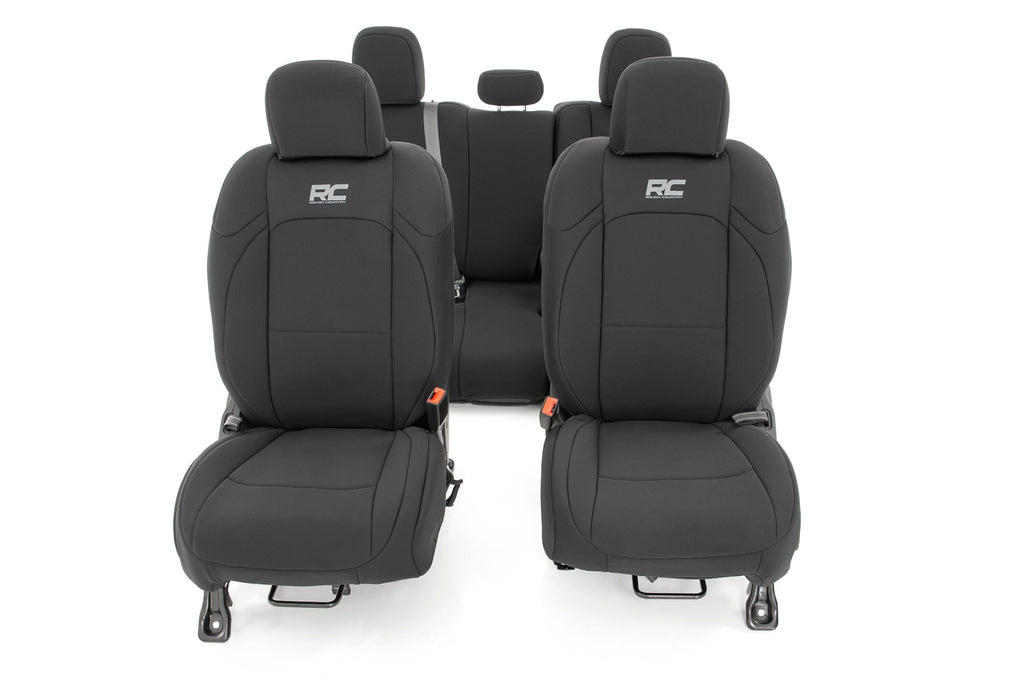 91034 Seat Covers - Front and RR No Cup Holder - Jeep Gladiator JT (20-22) Rough Country Canada