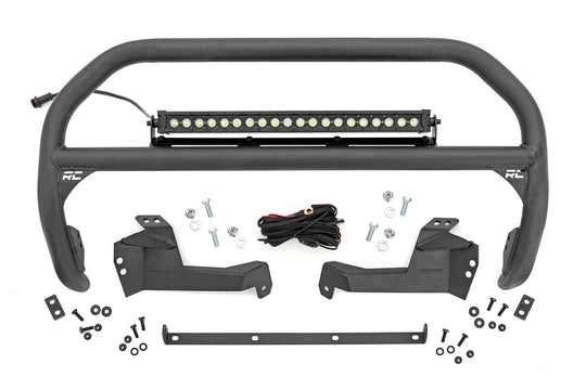 51042 Nudge Bar - 20 Inch BLK DRL Single Row LED - Ford Bronco Sport (21-23) Rough Country Canada