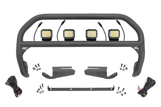 51105 Nudge Bar - 3 Inch Wide Angle Led (x4) - Oe Modular Steel - Ford Bronco (21-23) Rough Country Canada