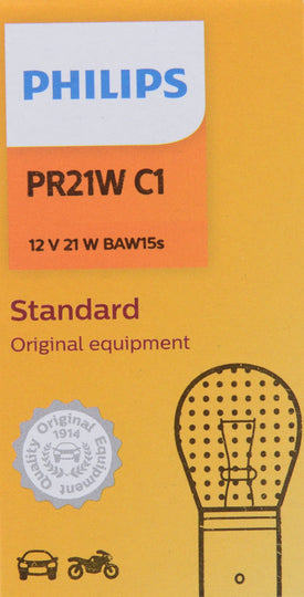 PR21WC1 Philips HiPerVision Bulb PR21W - Standard - Single Commercial Pack Philips Bulbs