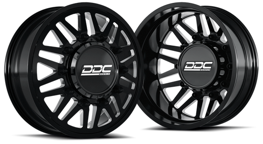 210-22-01BM-A - DDC Aftermath Black Milleded 22X8.25 8X210 Silverado/Sierra 11-25 - DDC Wheels Canada