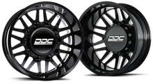 Load image into Gallery viewer, 210-22-01BM-AS - DDC Aftermath Black Milled 22X8.25 8X210 SS Fronts For 11-25 Silverado/Sierra 3500 - DDC Wheels Canada