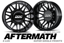 Load image into Gallery viewer, 210-22-01BM-AS - DDC Aftermath Black Milled 22X8.25 8X210 SS Fronts For 11-25 Silverado/Sierra 3500 - DDC Wheels Canada
