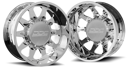210-22-22PL-AS - DDC The Ten Forged 22X8.25 8X210 Polished SS Fronts 11-25 Silverado/Sierra 3500 - DDC Wheels Canada