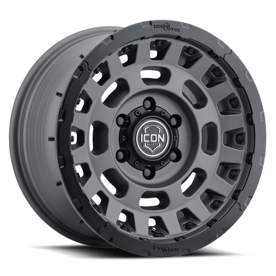21017856350CH - ICON Hammer Pro 17X8.5 6X135 ET 6mm Charcoal - ICON Wheels Canada