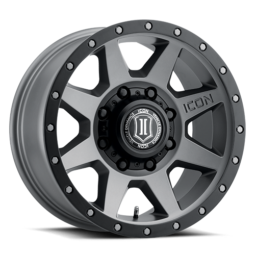 21817857345TT - ICON Rebound Pro 17X8.5 5X127 ET -6mm Titanium - ICON Wheels Canada