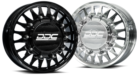 225-20-25GB-A - DDC The Spoke Forged 20X8.25 10X225 Gloss Black 05-10 Ford 15-25 F-450/F-550 Dodge Ram 08-25 4500/5500 - DDC Wheels Canada