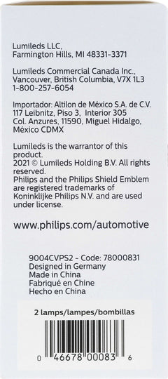 9004CVPS2 Philips CrystalVision platinum Headlight 9004 - CrystalVision Platinum - Twin Special Pack Philips Bulbs