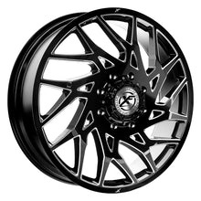 Charger l'image dans la galerie, 229F268265110GBM - XF Dually XF-229 Dually 26X8.25 10X225 110mm Gloss Black &amp; Milled - XF Dually Wheels Canada