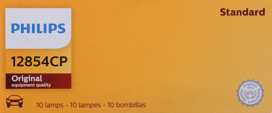 12854CP Philips Standard Miniature 12854 - Standard - Multiple Commercial 10-Pack Philips Bulbs