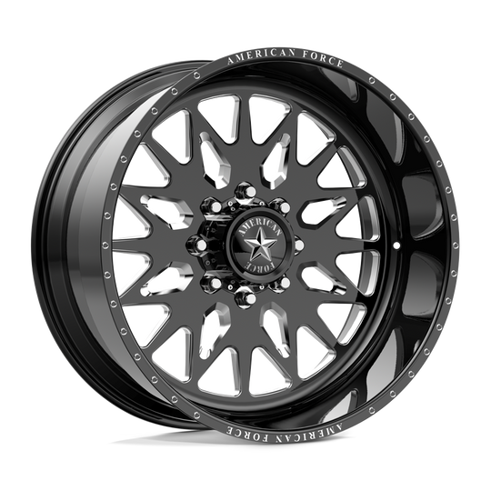 AFTCN05G24-5-21 - American Force AFW Deny 20X9 8X180 0mm Gloss Black Mill-Mach - American Force Wheels Canada