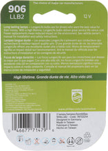Load image into Gallery viewer, 906LLB2 Philips LongerLife Miniature 906LL - LongerLife - Twin Blister Pack Philips Bulbs