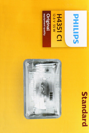 H4351C1 Philips Standard Sealed Beam H4351 - Standard - Single Commercial Pack Philips Bulbs