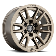Load image into Gallery viewer, 2417856350BR - ICON Vector 6 17X8.5 6X135 ET 6mm Bronze - ICON Wheels Canada