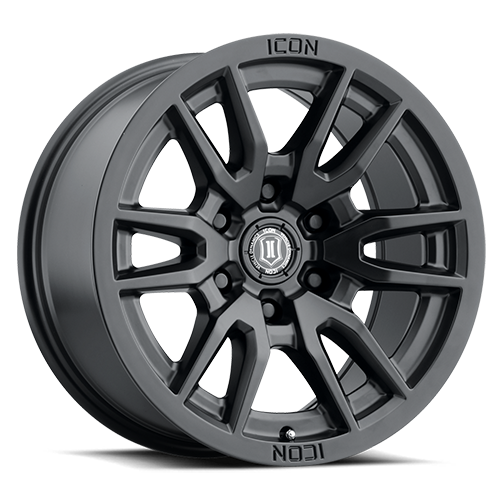 2417856350SB - ICON Vector 6 17X8.5 6X135 ET 6mm Satin Black - ICON Wheels Canada
