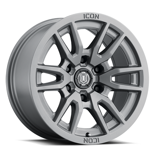 2417859447TT - ICON Vector 6 17X8.5 6X120 ET 0mm Titanium - ICON Wheels Canada