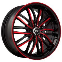 Load image into Gallery viewer, DW521771524573 - DAI Wheels Mephisto 17X7.5 5x114.3 45mm Gloss Black - Red Face - DAI Wheels Wheels Canada
