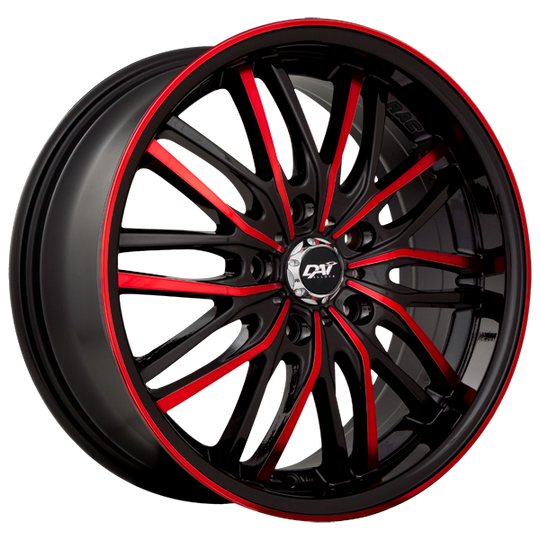 DW521881524573 - DAI Wheels Mephisto 18X8.0 5x114.3 45mm Gloss Black - Red Face - DAI Wheels Wheels Canada