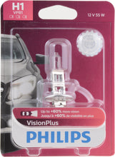 Load image into Gallery viewer, H1VPB1 Philips VisionPlus Headlight H1 - VisionPlus - Single Blister Pack Philips Bulbs