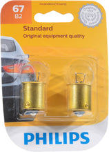 Load image into Gallery viewer, 67B2 Philips Standard Miniature 67 - Standard - Twin Blister Pack Philips Bulbs