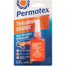 Charger l'image dans la galerie, 25209 Permatex High Strength Removable Threadlocker Orange, 10 ML