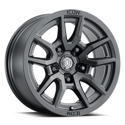 2617857345SB - ICON Vector 5 17X8.5 5X127 ET -6mm Satin Black - ICON Wheels Canada