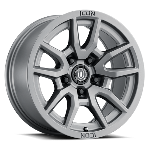 2617857345TT - ICON Vector 5 17X8.5 5X127 ET -6mm Titanium - ICON Wheels Canada