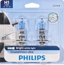Load image into Gallery viewer, H1CVB2 Philips CrystalVision ultra Headlight H1 - CrystalVision Ultra - Twin Blister Pack Philips Bulbs