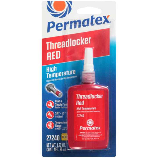 27240 Permatex High Temperature Threadlocker Red, 36 ML