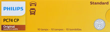 Load image into Gallery viewer, PC74CP Philips Standard Miniature PC74 - Standard - Multiple Commercial 10-Pack Philips Bulbs