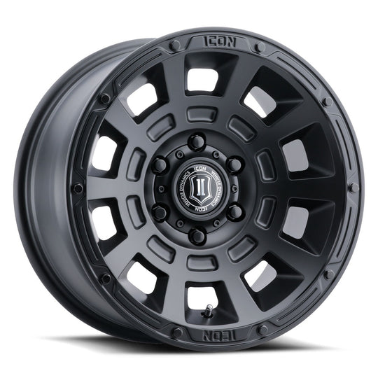 2817859447SB - ICON Thrust 17X8.5 6X120 ET 0mm Satin Black - ICON Wheels Canada