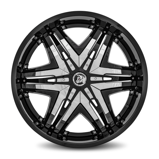 DE-241BLNK3587LB - Diablo Elite 24X10 Blank 35mm Gloss Black - Diablo Wheels Canada