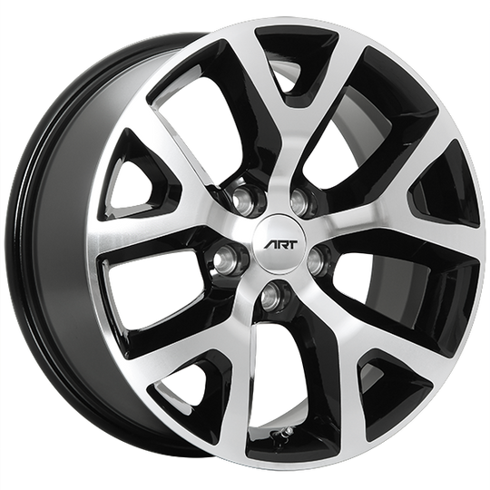 R10517002 - ART Replica 105 17X7.5 5X110 ET 31mm Gloss Black - Machined Face - ART Replica Wheels Canada