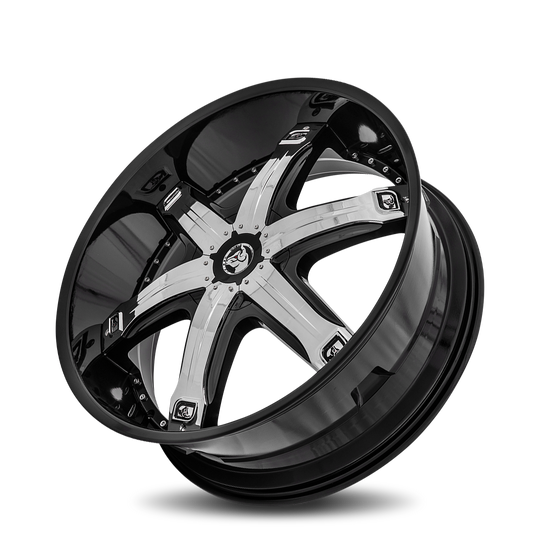 FUR-281BLNK3078LB - Diablo Fury 28X10 Blank 0mm Gloss Black - Diablo Wheels Canada
