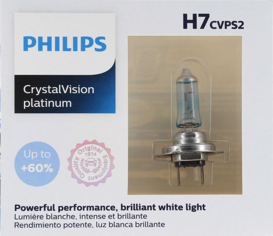 H7CVPS2 Philips CrystalVision platinum Headlight H7 - CrystalVision Platinum - Twin Special Pack Philips Bulbs