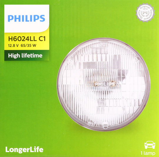 H6024LLC1 Philips LongerLife Sealed Beam H6024LL - LongerLife - Single Commercial Pack Philips Bulbs