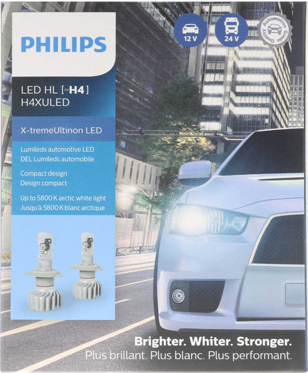 H4XULED Philips X-tremeUltinon LED H4XULED - X-tremeVision - LED Headlight Philips Bulbs