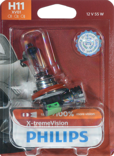 H11XVB1 Philips X-tremeVision Headlight H11 - X-tremeVision - Single Blister Pack Philips Bulbs