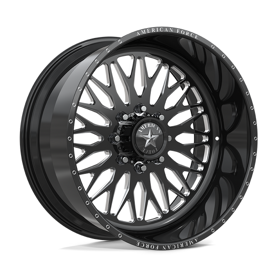 AFTGN09G24-5-21 - American Force AFW Extort 22X10 8X180 -25mm Gloss Black Mill-Mach - American Force Wheels Canada