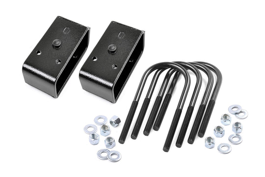 6557 2 Inch Block & U-Bolt Kit - Ford Super Duty 2WD/4WD (2005-2010) Rough Country Canada