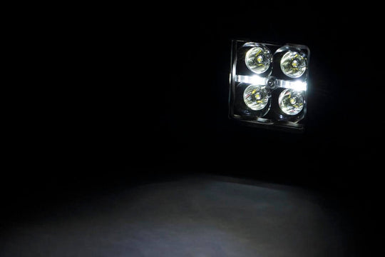 70803BLKDRL Black Series LED Light Pair - 2 Inch - Flush Mount - White DRL Rough Country Canada