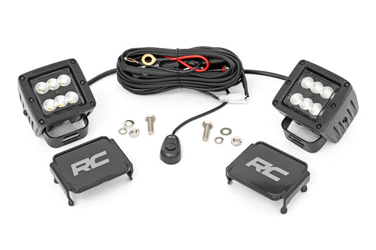 70133BL Black Series LED - 2" Pair - Flood Rough Country Canada
