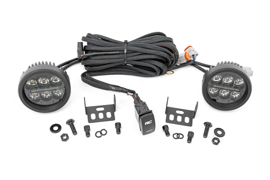 70900 Black Series Round LED Light Pair - 3.5 Inch - Amber DRL Rough Country Canada
