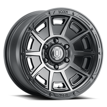 Charger l'image dans la galerie, 3017859447SSBT - ICON Victory 17X8.5 6X120 ET 0mm Smoked Satin Black Tint - ICON Wheels Canada