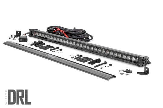 70730BLDRL Black Series LED Light Bar - Cool White DRL - 30 Inch - Single Row Rough Country Canada