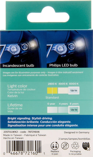 2357WLED Philips Ultinon LED 2357WLED - Ultinon LED - White Philips Bulbs