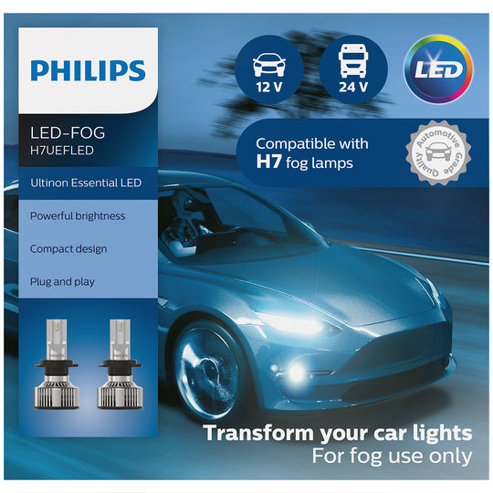 H7UEFLED Philips Untinon Essential - Ultinon Essential LED Fog Philips Bulbs