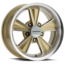 Charger l'image dans la galerie, V325-2112GMF34 - Vision 325 Dazzler 20X10 5X120 34mm Gold Mirror Machined Face - Vision Wheels Canada