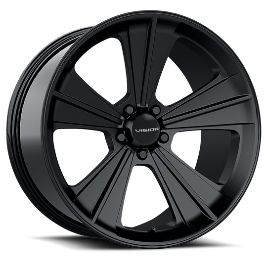 V327-20112SB40 - Vision 327 Missle 20X11 5X120 40mm Satin Black - Vision Wheels Canada