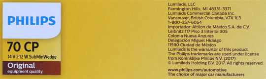 70CP Philips Standard Miniature 70 - Standard - Multiple Commercial 10-Pack Philips Bulbs